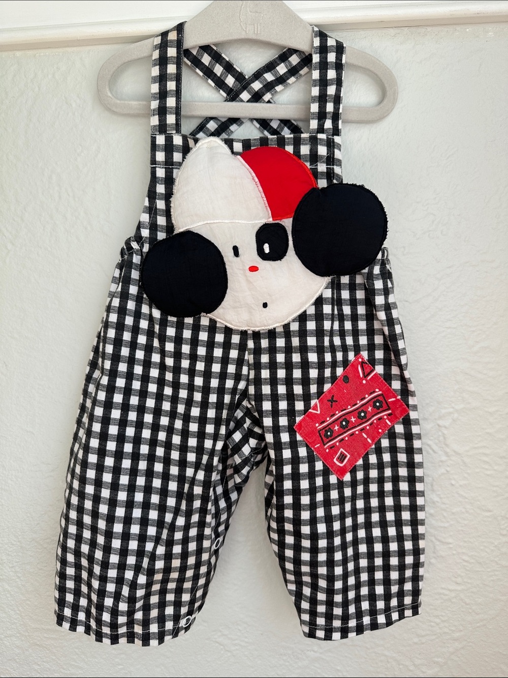 Vintage Dog House Jon Jon Black & White Gingham